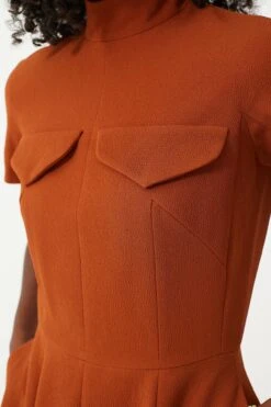 Amber Brown Catrina Double Crepe Dress -Staudes Store 056ozgxS81Hez6BpbCvX8YlsdWykr2bG 1