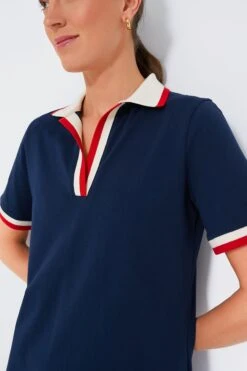 Midnight Navy Hutton Polo Dress -Staudes Store 0BwQMQx8zHWwfE6Jj0a24XcgUsdG9N2j 1