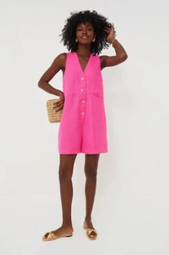 Hot Pink Textured Myla Romper -Staudes Store 2NIhB5AcyRM08DxokpIX6LqD25eKPY70 1