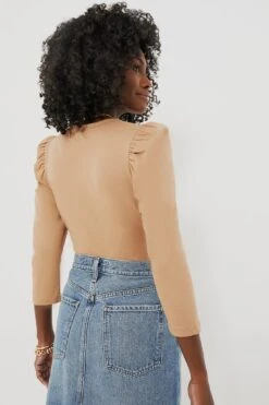 Tan Vesty Long Sleeve Crewneck -Staudes Store 4U57i3mpjim7xGkcSn4ovRlNsfe23lQN 1