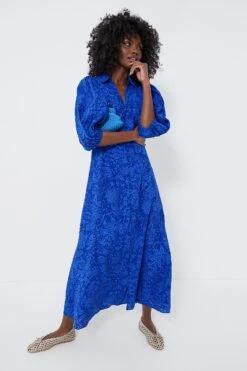 Royal Blue Button Front Brady Maxi Dress -Staudes Store 5AxuDnZtB85HqivQkRG51pIzOKAKzQNL 1