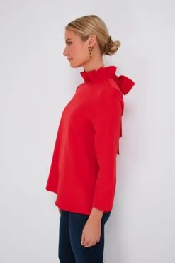 Poppy Red Faye Blouse -Staudes Store 81a1I4LEeaBIUZ85msIxCcmlc76RkJcQ 1