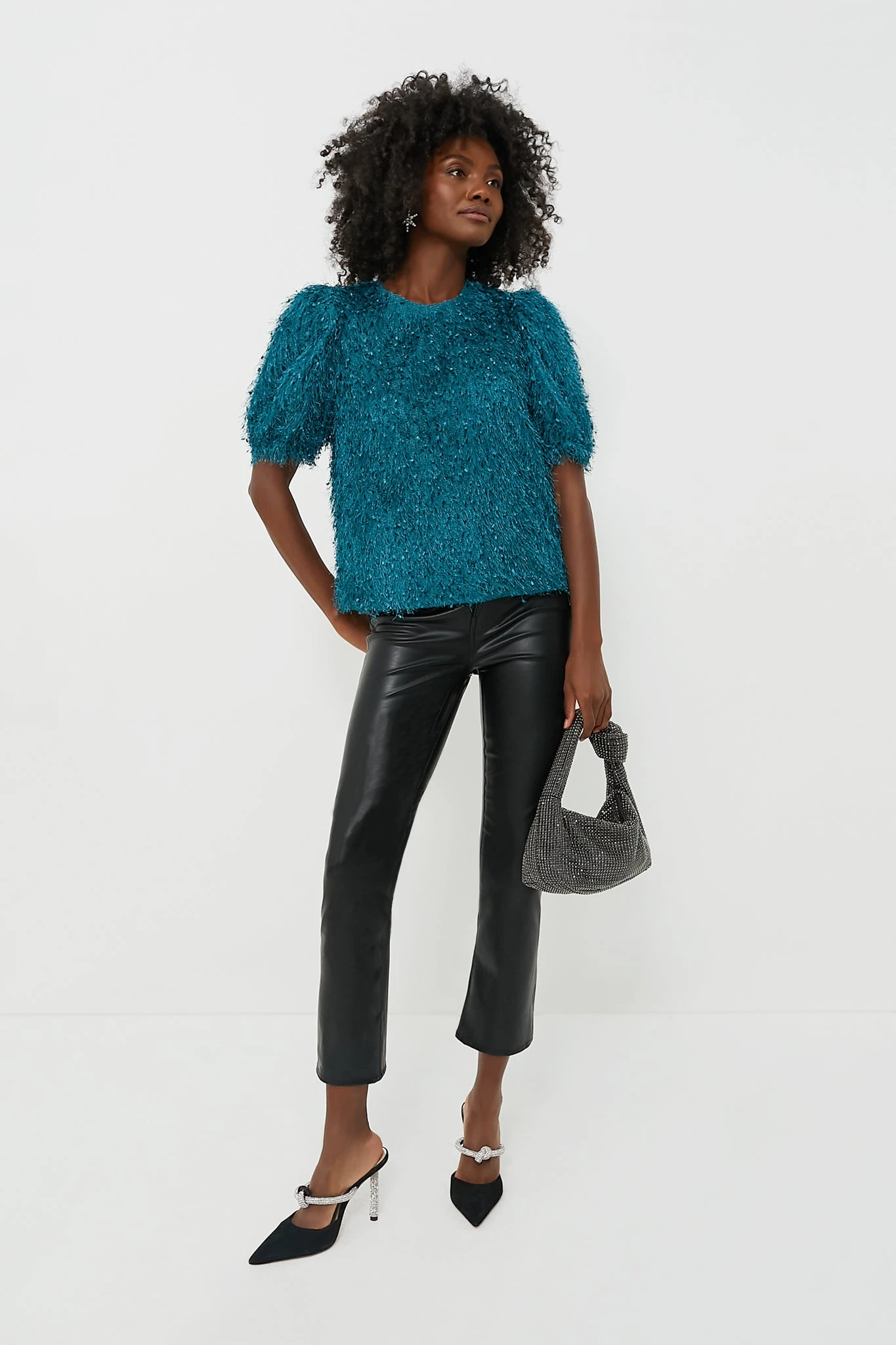 Teal Textured Hope Blouse 2 Teal Textured Hope Blouse - Image 2