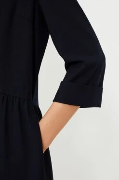 Navy Crepe Royal Shirt Dress -Staudes Store 94L9G9ynKL1W9hmvBd7npZFx4N0NnFDy 1