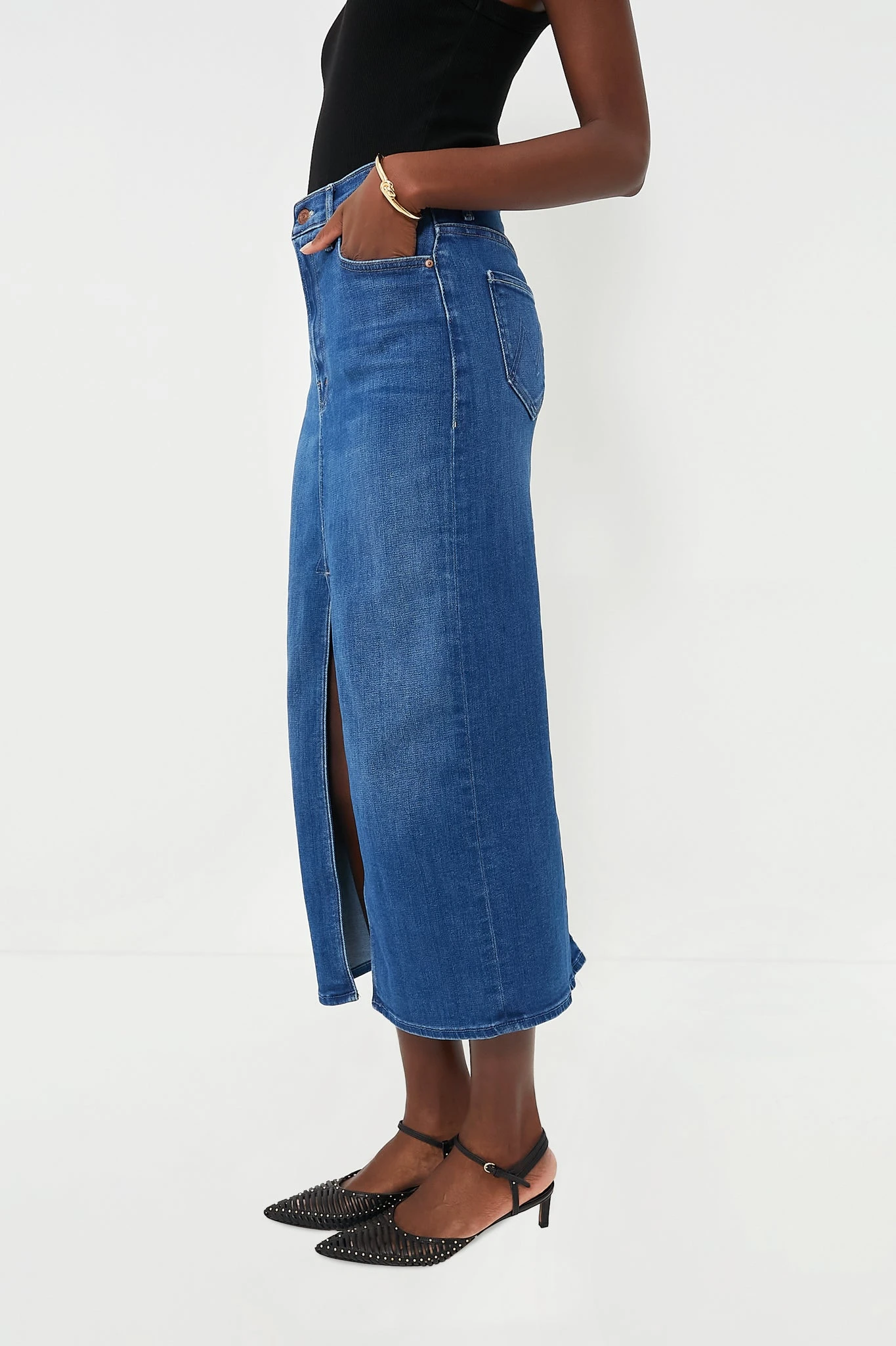 MOTHER How Are Hue? The Reverse Pencil Pusher Skirt 3 MOTHER How Are Hue? The Reverse Pencil Pusher Skirt - Image 3