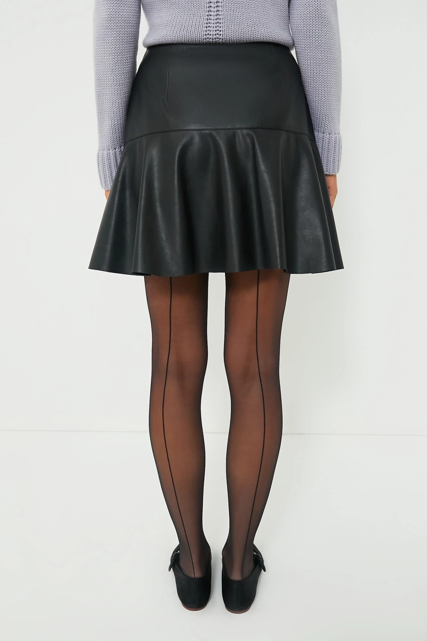 Black Leather Lana Mini Skirt 4 Black Leather Lana Mini Skirt - Image 4