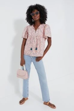 Light Pink Floral Elise Blouse -Staudes Store DeziZOmVhhlwzhKEQ3Q1hR4XOoWgJCjq 1