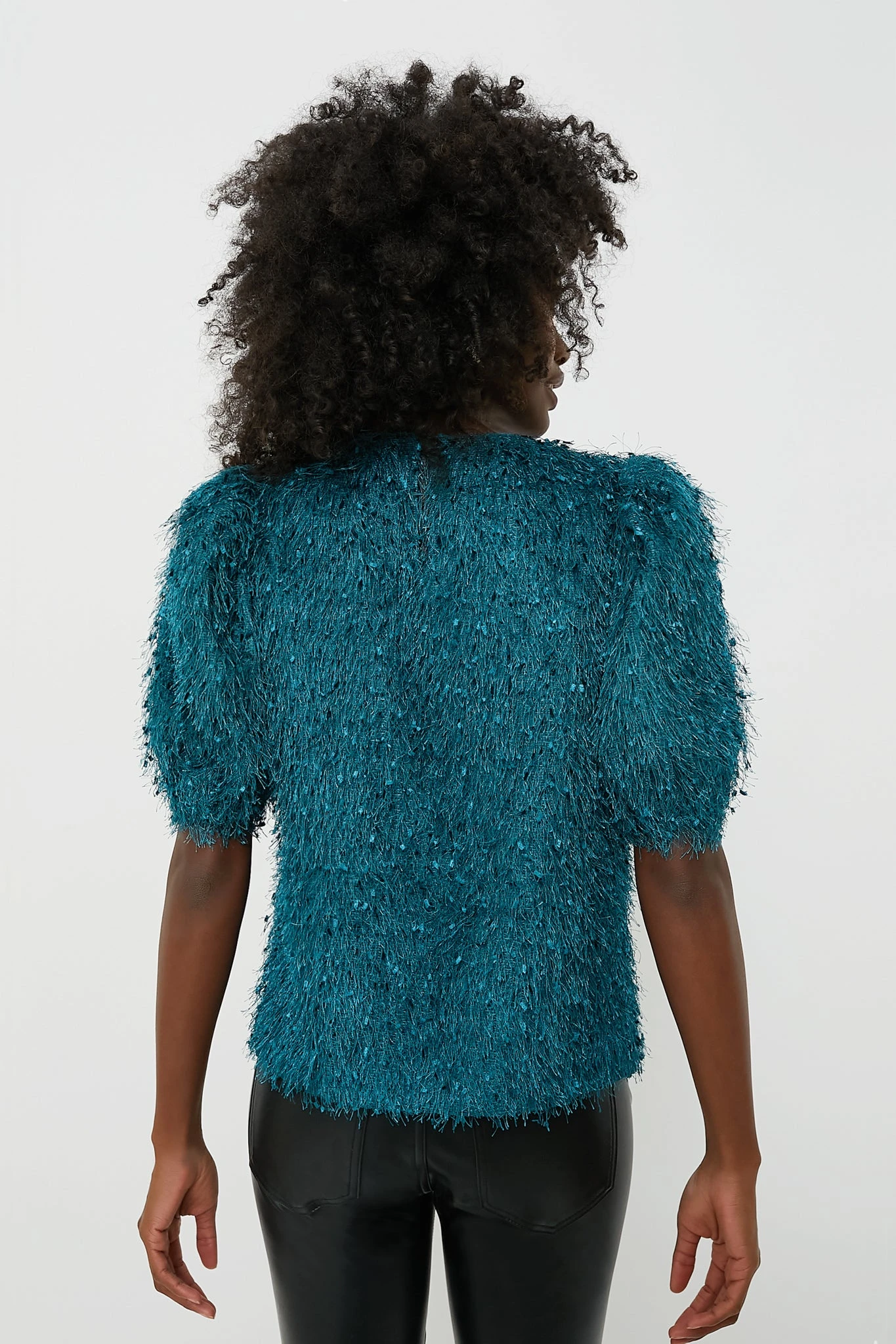 Teal Textured Hope Blouse 4 Teal Textured Hope Blouse - Image 4