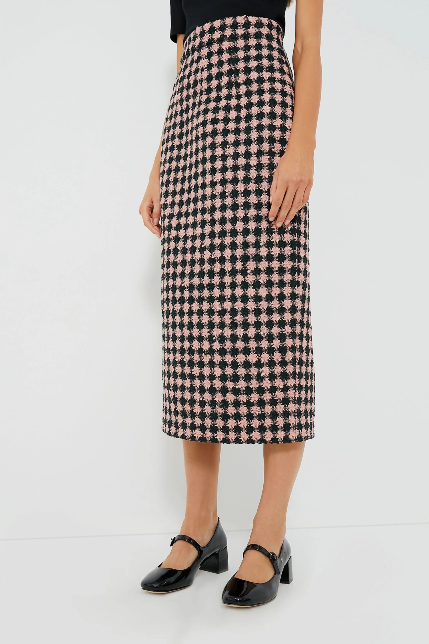 Dark Green And Pink Lorinda Heritage Wool Skirt 1 Dark Green And Pink Lorinda Heritage Wool Skirt