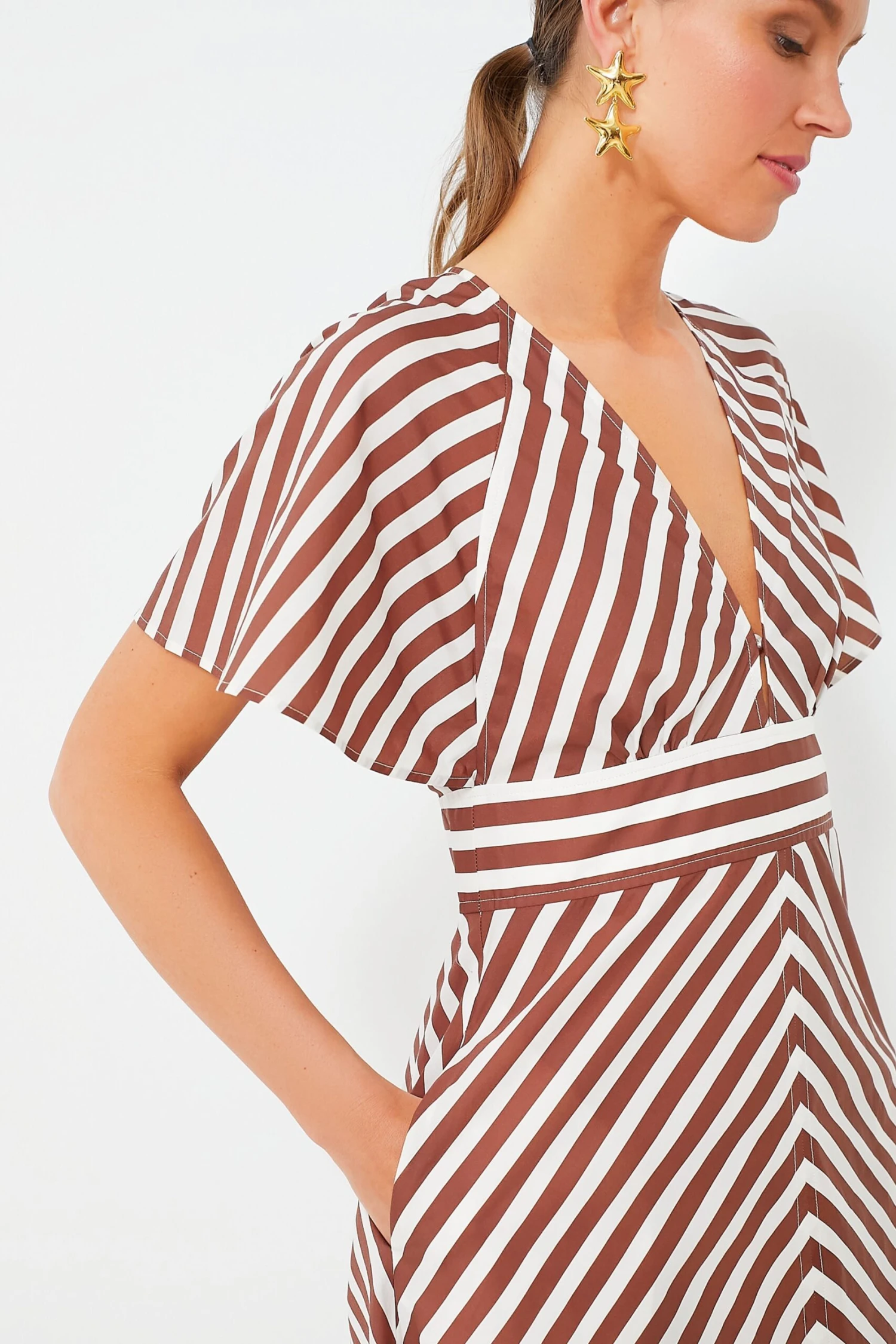 Deep Spice Sorrento Stripe Tie Dress 6 Deep Spice Sorrento Stripe Tie Dress - Image 6