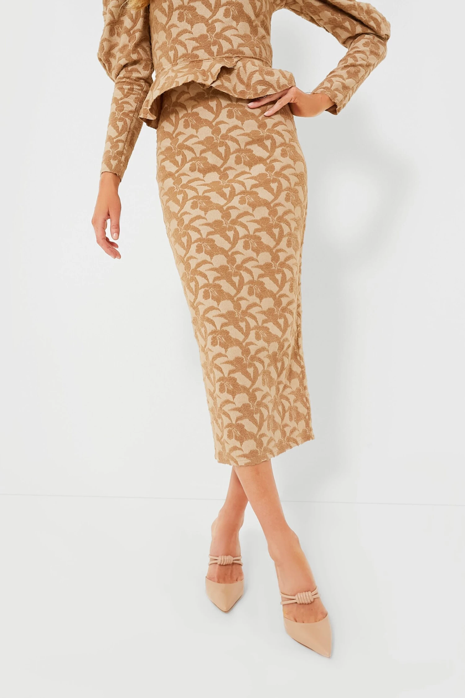 Taupe Augustine Pencil Skirt 1 Taupe Augustine Pencil Skirt