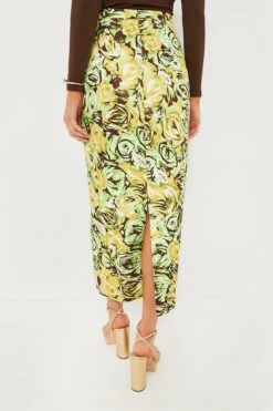 Green And Lemon Abstract Roses Lorelei Twill Skirt -Staudes Store J3QBqeXy47xQNQBHjxLIIN3SJqOIvzZ3 1