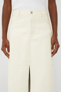 Ecru Vegan Leather Midi Skirt -Staudes Store J3e6DqOtylcLUJTFQxUPBDp1gkCkivOo 1