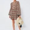 Brown Maple Short Savannah Climbing Ivy Dress