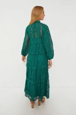 Farm Rio Dark Green Guipure Long Sleeve Maxi Dress -Staudes Store MHkoNFBpIcBUbAxjlVrgnMgA7JlYM661 1