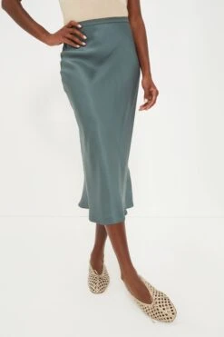 ANINE BING Dark Sage Bar Silk Skirt -Staudes Store Nqn8XQlBTviIZL68Gk6ASxhmSvS6ljKz 1