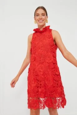 Red Guipure Lace Blythe Dress 8 Red Guipure Lace Blythe Dress -Staudes Store O2L1gdQPzzpf4k1GypGTGPlgfVsU4jbe 1