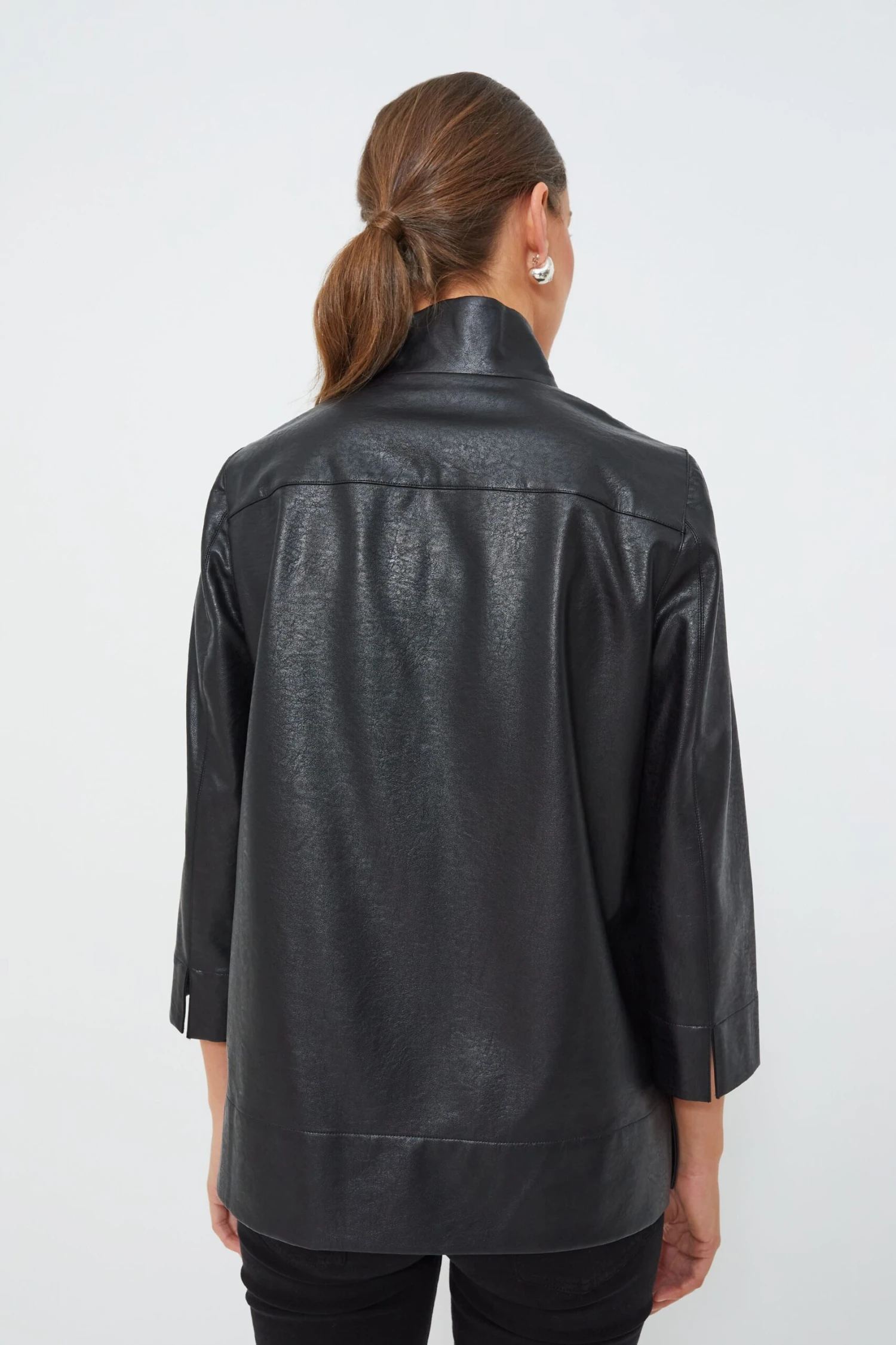 Black Leather Margot Top 4 Black Leather Margot Top - Image 4