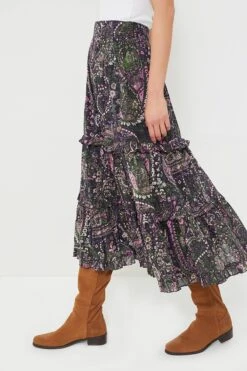 Caymen Paisley Purple Darcy Ankle Skirt -Staudes Store S97bhhd77OC8WYRmnkQYj9DUsFTUGvkT 1