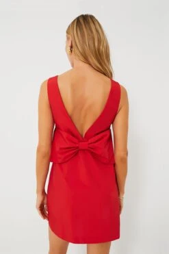 Red Bow Bella Mini Dress -Staudes Store TQ9CpBK0LYg1z0NsgXbA6NQTsjl8yrmX 1