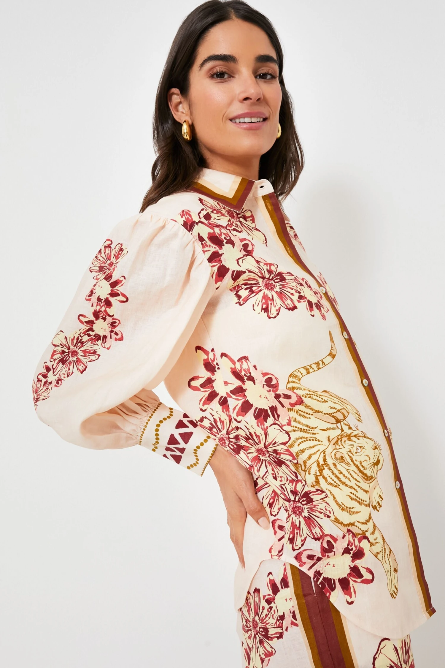 Flower Tiger Nude Shirt 3 Flower Tiger Nude Shirt - Image 3