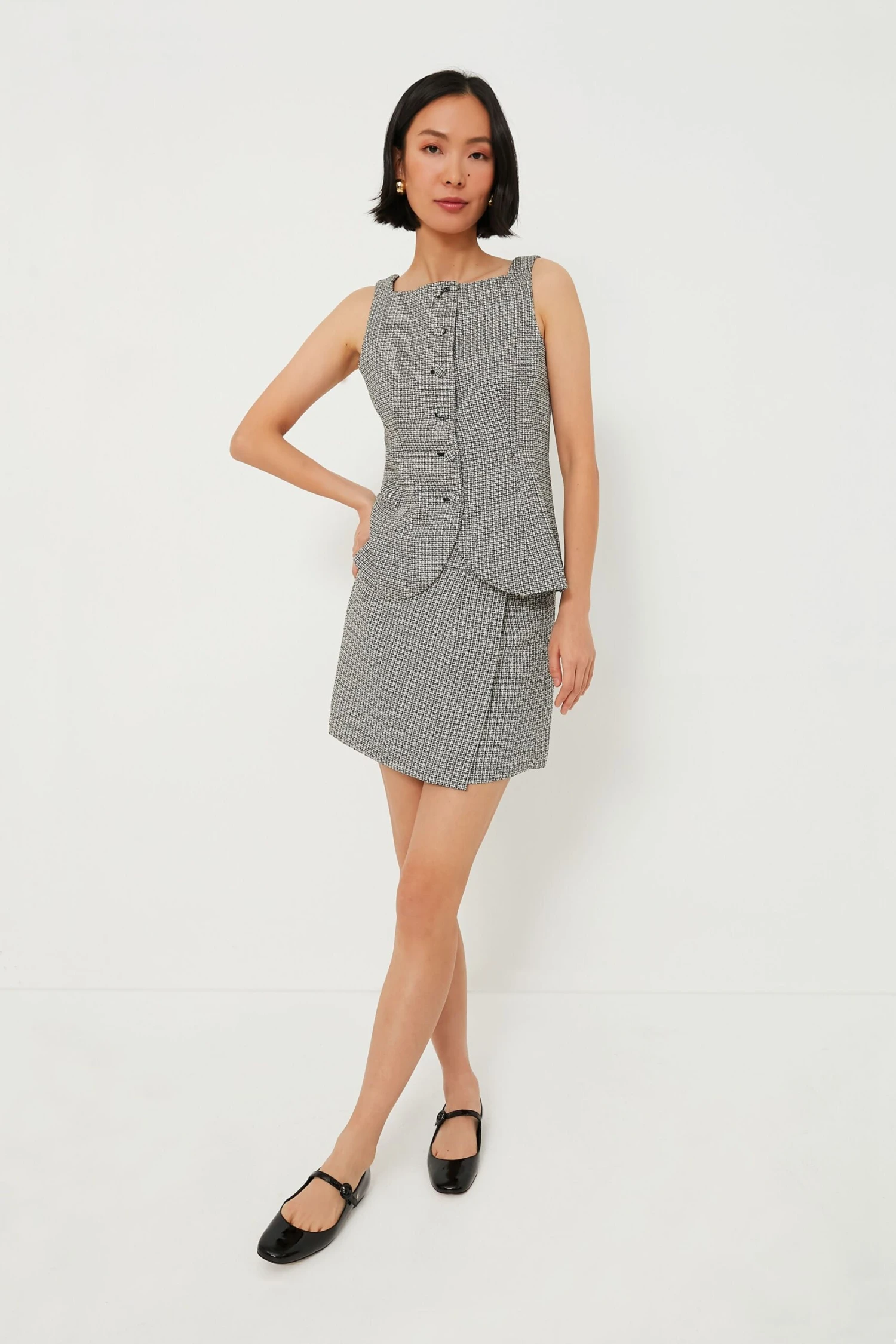 Black Tweed Luz Skirt 2 Black Tweed Luz Skirt - Image 2