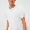 White Vesty Puff Short Sleeve Crewneck