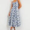 Staud Blue Toile Wells Dress