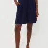 Staud Navy Long Luisa Shorts