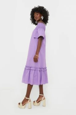Purple Shirred Capri Midi Dress -Staudes Store fuE0WlbksUUbENkv8QCspPkOvhnCvIaN 1
