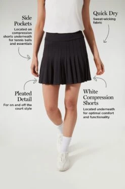 Black And White 15 Inch Williams Tennis Skirt -Staudes Store glHJRzbfo6L0sFzjpPxHrbcPwplQeBPj 1