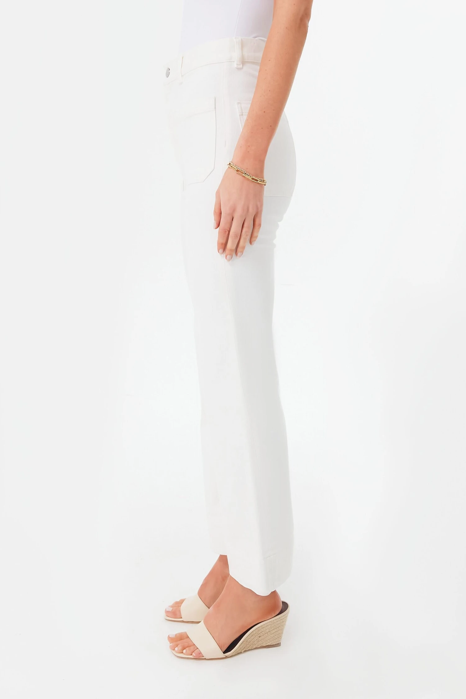 Natural White St. Monica Cropped Jeans 3 Natural White St. Monica Cropped Jeans - Image 3
