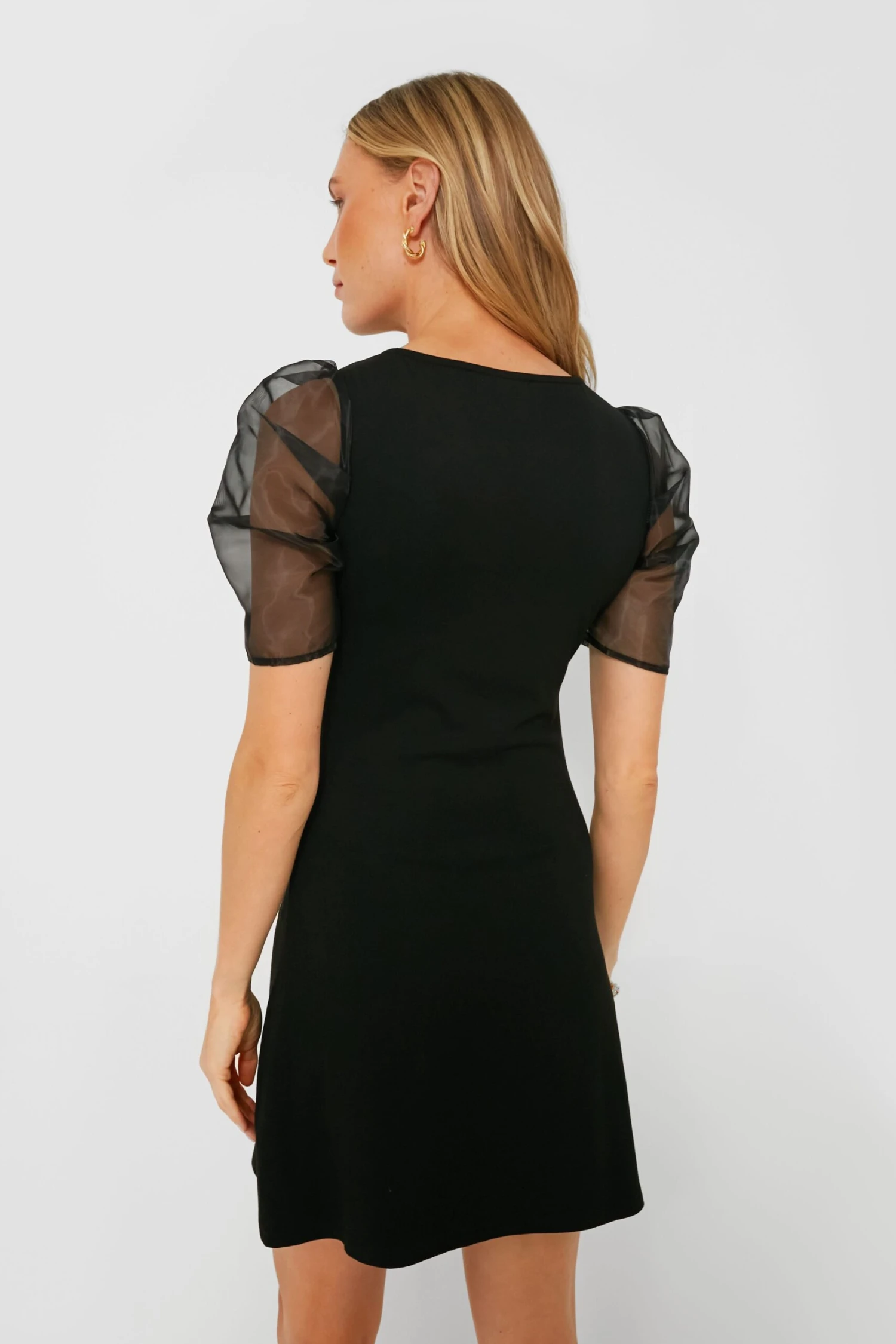 Black Tulle Sleeve Darby Dress 4 Black Tulle Sleeve Darby Dress - Image 4