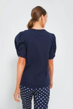 Navy Vesty Puff Sleeve Crewneck -Staudes Store hZSqE7AHd9EALMVn2eAhhbELo9NsqSSP 1