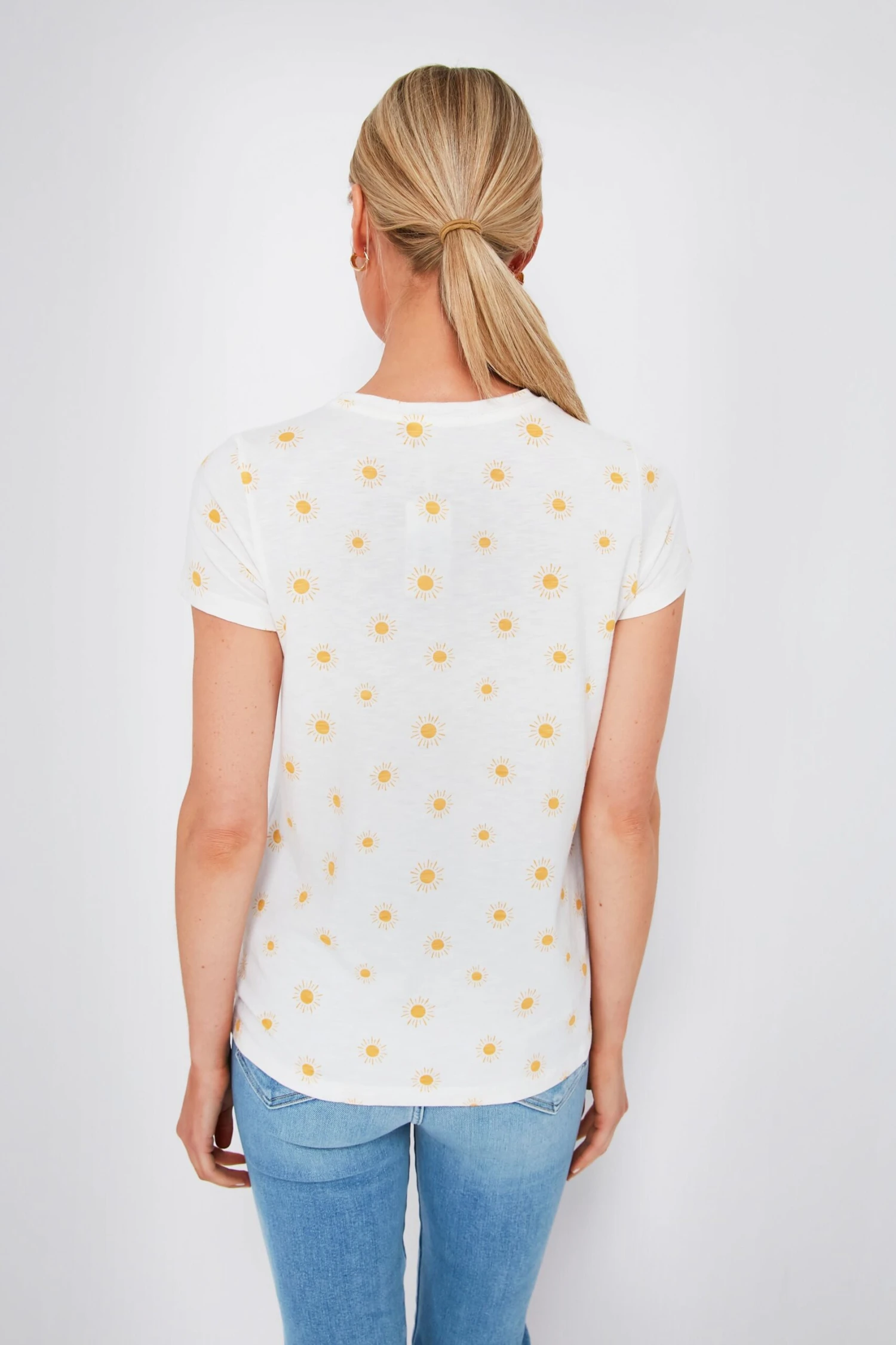 Marine Layer Gold Sun Print Swing Crew Tee 4 Marine Layer Gold Sun Print Swing Crew Tee - Image 4