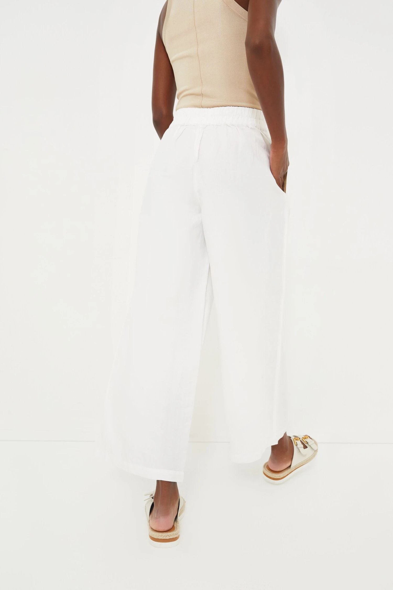 Vineyard Vines White Cap Wide Leg Linen Pants 4 Vineyard Vines White Cap Wide Leg Linen Pants - Image 4