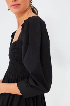 Ganni Black Cotton Poplin Open-Neck Smock Long Dress -Staudes Store j53vsF4NxqCT8iUtxG0PRIa9M0zuqILw 1