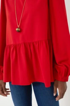 Red Carlota Peplum Blouse -Staudes Store jYjKbwEF7GPvm0KPnoZAbq7Anw7l3HUl 1