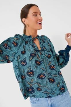 ULLA JOHNSON Cornflower Kaitlyn Blouse -Staudes Store kApP8VbzqHMvNGwJIjKGrhkC0vMDYIcH 1