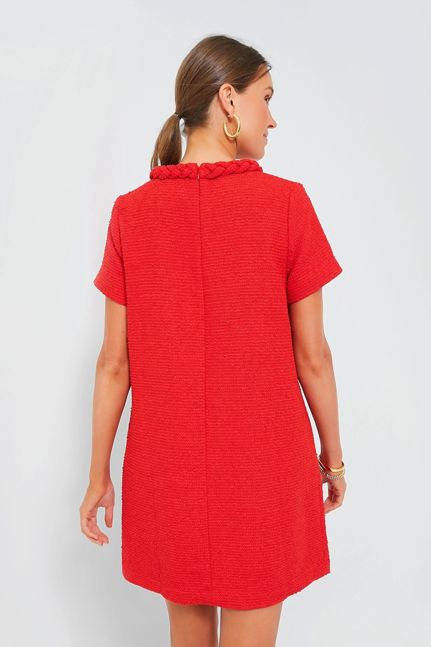 Red Tweed Jackie Dress 4 Red Tweed Jackie Dress - Image 4