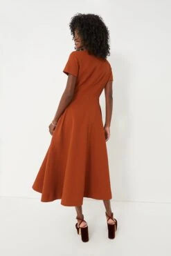 Amber Brown Catrina Double Crepe Dress -Staudes Store kx2IJpW7UYaLZvr5LRYjbETZvuyZQTp5 1