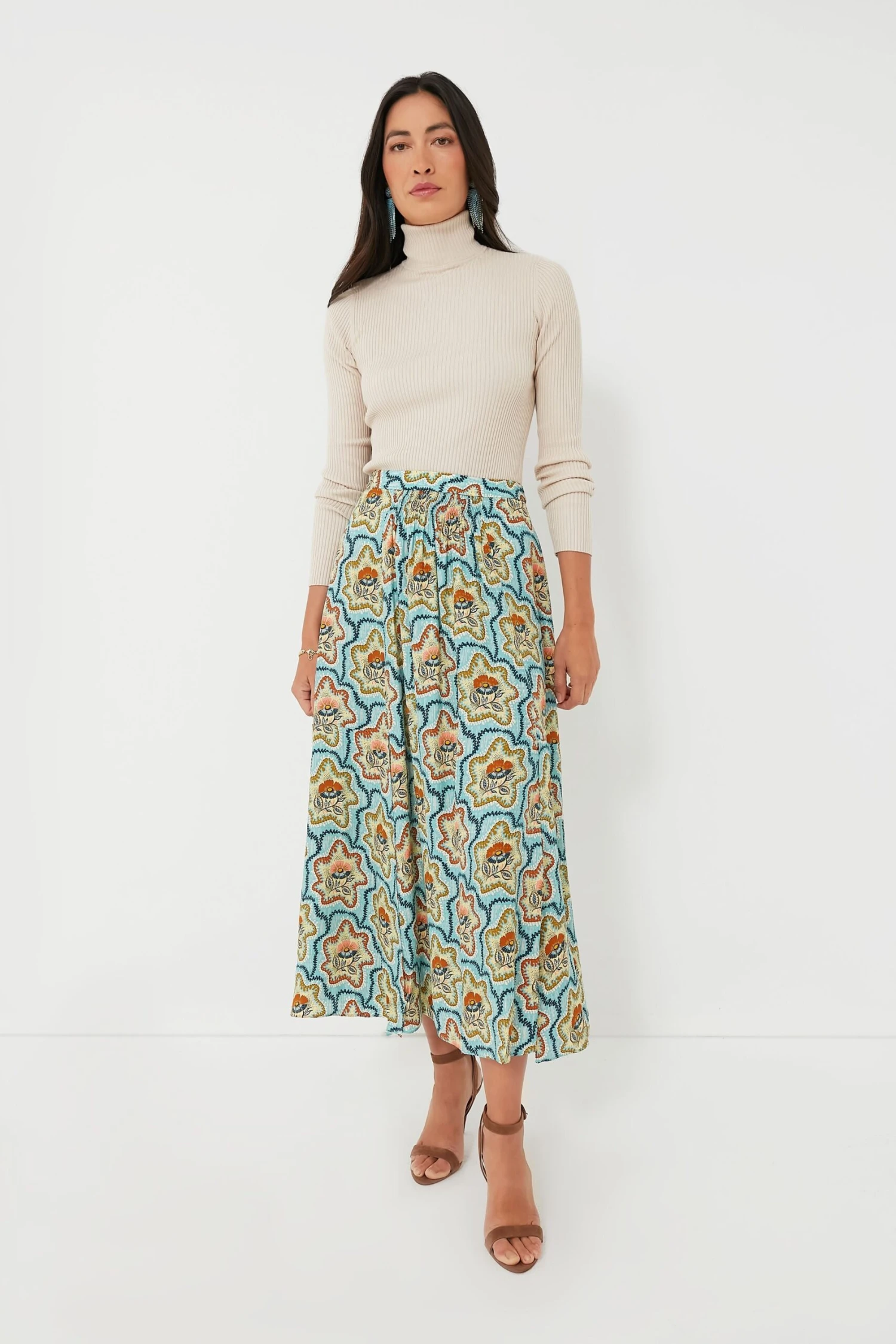 Tea Time Flower Tucker Skirt 2 Tea Time Flower Tucker Skirt - Image 2