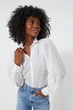 Isabel Marant Etoile White Broderie Anglaise Terzali Blouse
