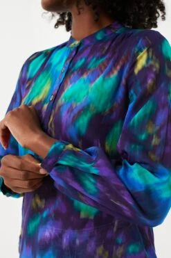 Isabel Marant Etoile Blue Green Maria Watercolor Blouse -Staudes Store pG0LmQTM6T1N0vmkB05VfneMasljyiSh 1