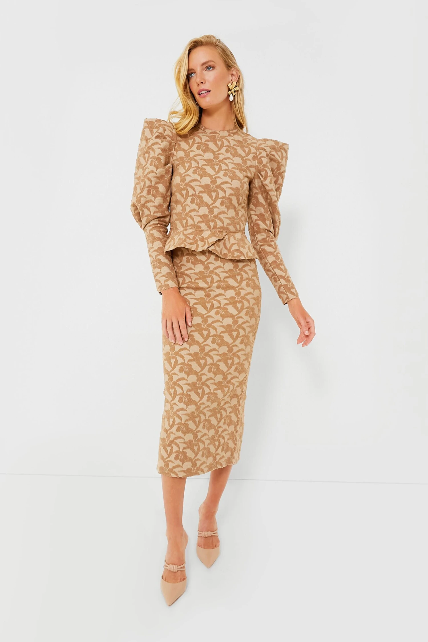 Taupe Augustine Pencil Skirt 2 Taupe Augustine Pencil Skirt - Image 2