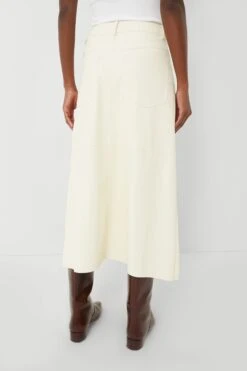 Ecru Vegan Leather Midi Skirt -Staudes Store qzk8snwmVgt41hC9MVkMUwbuo3nje7uD 1