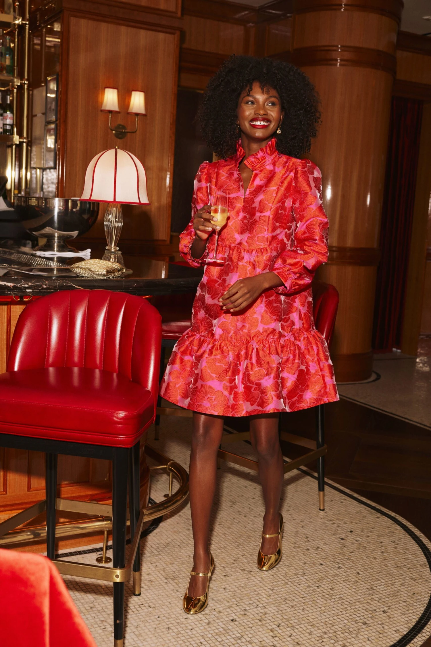 Red Fil Coupe Palmerston Dress 2 Red Fil Coupe Palmerston Dress - Image 2