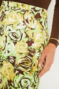Green And Lemon Abstract Roses Lorelei Twill Skirt -Staudes Store u1TIcBXgJiBKIfHceDGMiXLvti8hz9sl 1