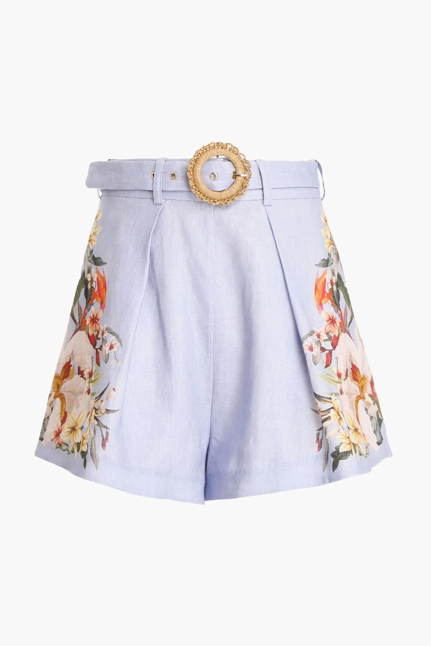 Zimmermann Blue Palm Lexi Tuck Short 1 Zimmermann Blue Palm Lexi Tuck Short