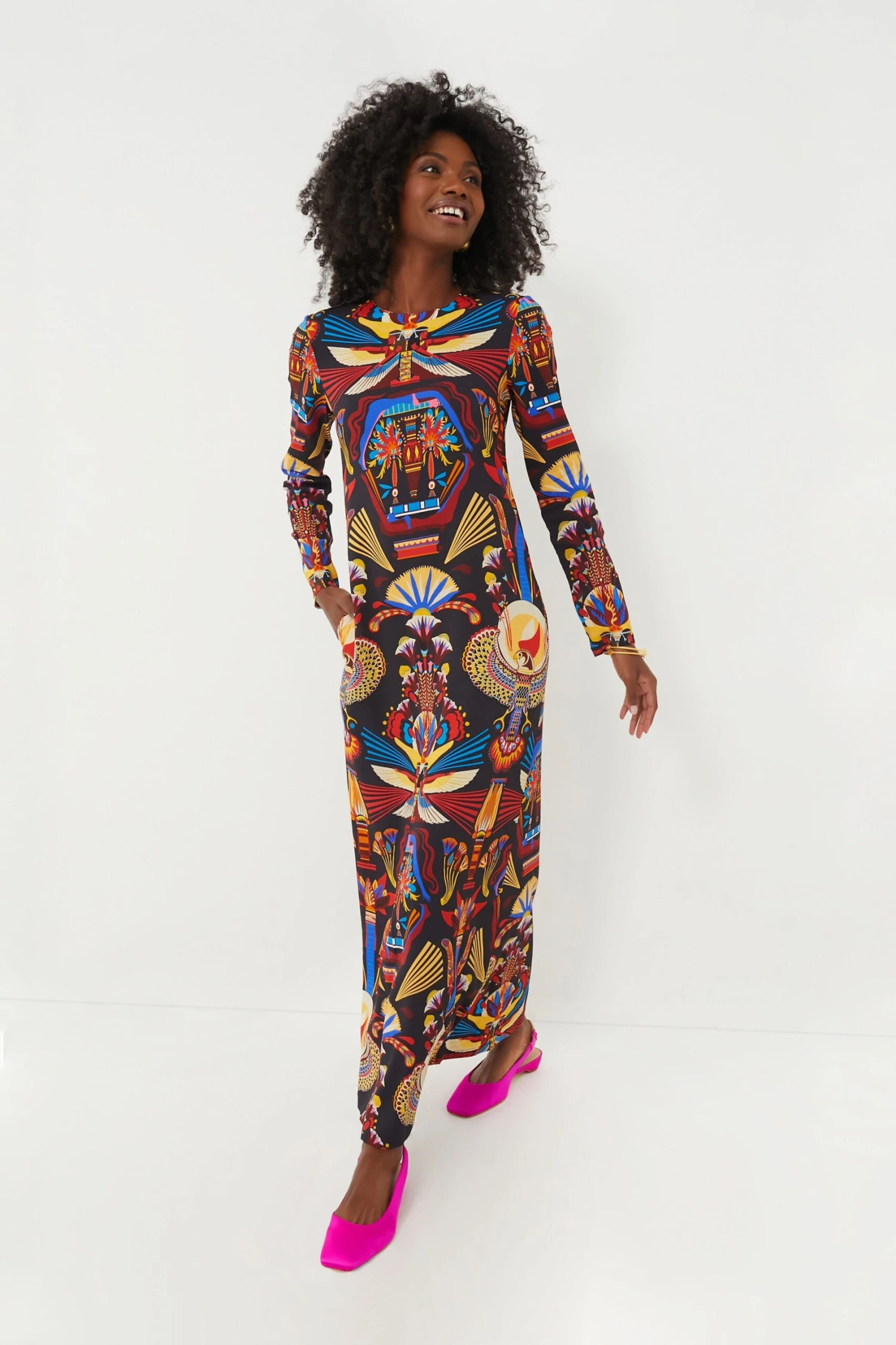 Nephthys Long Sleeve Swing Dress 1 Nephthys Long Sleeve Swing Dress